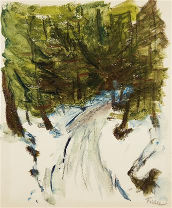 HEINRICH TISCHLER Three watercolors with gouache.